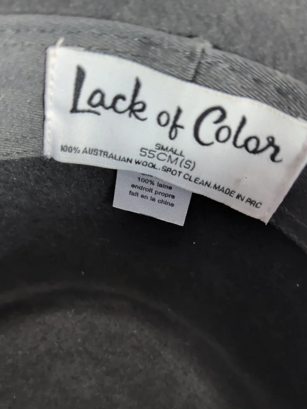 Lack of Color Black Hat Women Size S